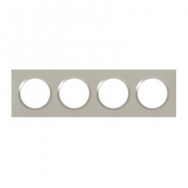 Plaque carrée Dooxie - 4 postes - Entraxe 71mm - Plume