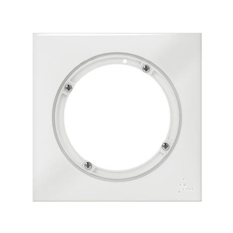 Plaque carrée monobloc IP44 Dooxie - 1 poste- Blanc