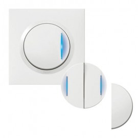 Transformeur réversible lumineux Dooxie One - 1 poste - 250V - Livré avec plaque et griffes - Blanc