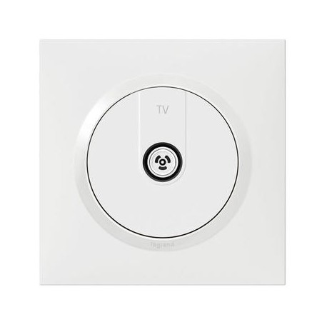 Prise de télévision simple Dooxie One - Complète - étoile blindée - Blanc