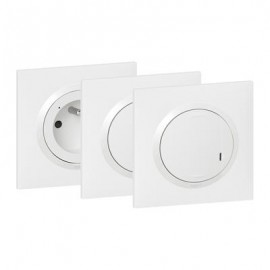 Pack extension connecté Dooxie - Netatmo - 1 Inter - 1 prise connectée - 1 commande sans fil - Blanc
