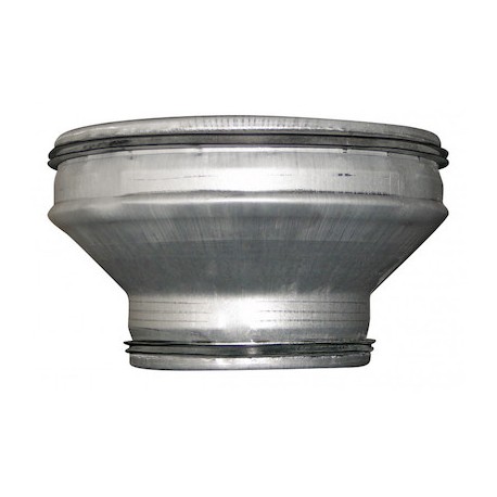 Réduction conique concentrique - RCC 125/100 J - Ø 125mm à 100mm - Galva avec joints