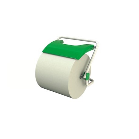 Distributeur mural de papier en bobine - Manuel - Blanc et Vert