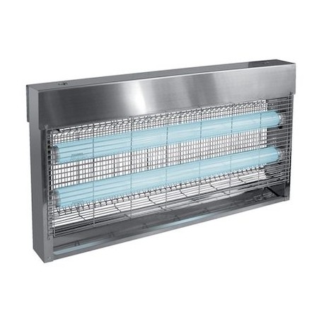 Désinsectiseur Standard à tubes anti-éclats - 30W - 230V - 2 tubes - Inox brossé