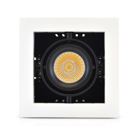 Spot Cardan orientable - 10W - 4000K - 940lm - Non dimmable - Avec ampoule - Blanc