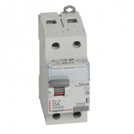 Interrupteur différentiel - 25A - 30mA - Type AC - 230V - Vis/vis - Haut/bas