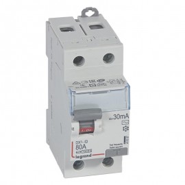 Interrupteur différentiel - 80A - 30mA - Type AC - 230V - Vis/vis - Haut/bas