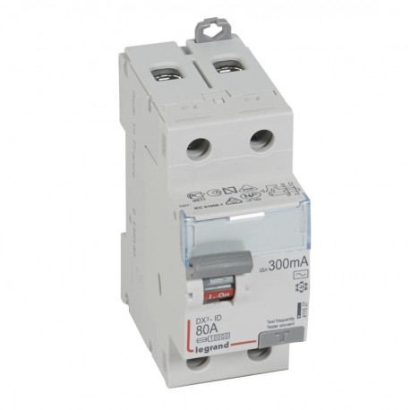 Interrupteur différentiel - 80A - 300mA - Type AC - 230V - Vis/vis - Haut/bas