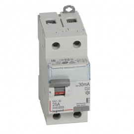 Interrupteur différentiel - 25A - 30mA - Type A - 230V - Vis/vis - Haut/bas