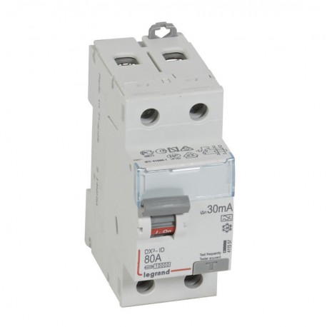 Interrupteur différentiel - 80A - 30mA - Type A - 230V - Vis/vis - Haut/bas