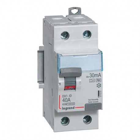 Interrupteur différentiel - 40A - 30mA - Type F - 230V - Vis/vis - Haut/bas
