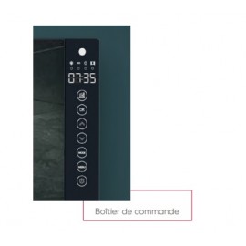 Radiateur soufflant électrique Atlantic Telia avec 2 barres et une patère latérale - 1800W - Gris