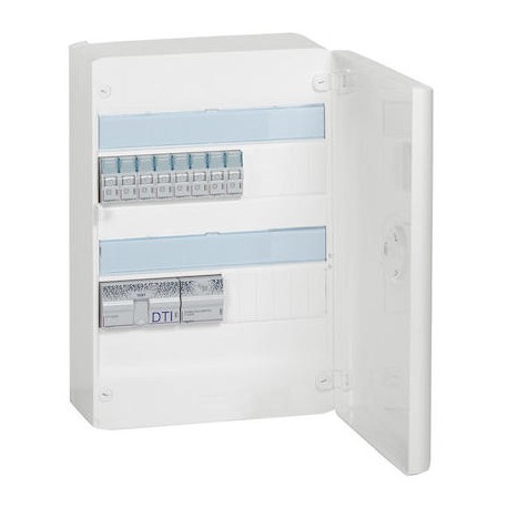 Coffret multimédia Double Play Drivia prêt à poser - 8 prises RJ45 - 18 modules