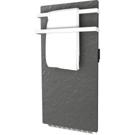 Sèche-serviettes soufflant à inertie Godai - Vertical - 700 + 1000W - Ardoise noire
