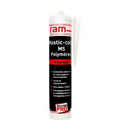 Cartouche mastic colle polymère DL Chemicals - Noir