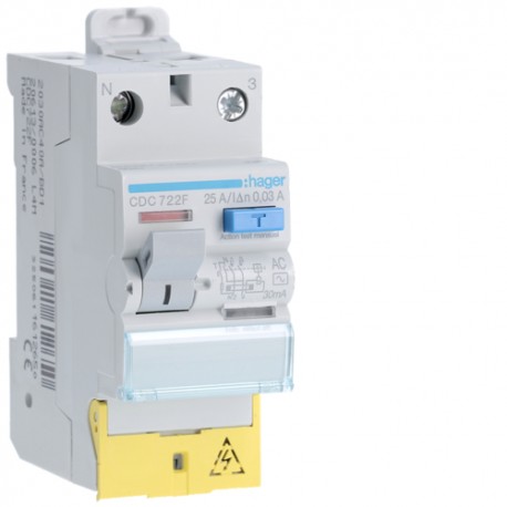 Interrupteur différentiel 2P 25A 30mA - Type AC