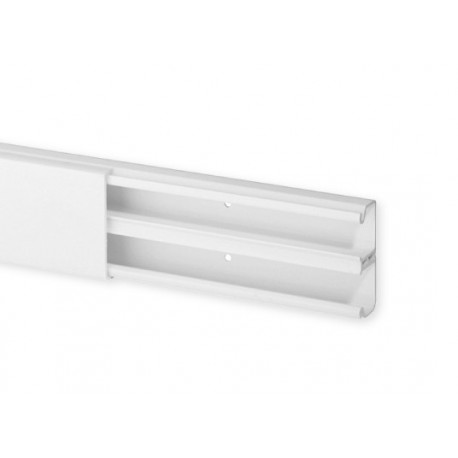 Goulotte de distribution TA-S 40x17mm - Barre de 2m - 2 compartiments - Blanc