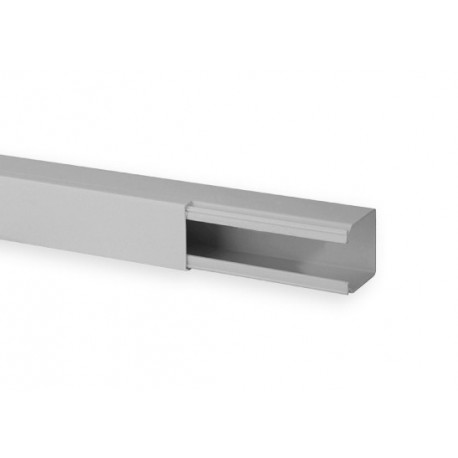 Goulotte de distribution TA-E 40x40mm - Barre de 2m - 1 compartiment - Gris