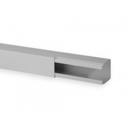 Goulotte de distribution TA-E 60x40mm - Barre de 2m - 1 compartiment - Gris