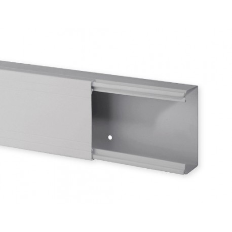 Goulotte de distribution TA-E 80x40mm - Barre de 2m - 1 compartiment - Gris