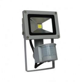 Projecteur LED extérieur plat avec détecteur Miidex - Non dimmable - 6000K - 10W - Noir