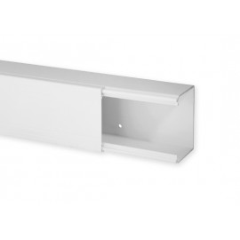 Goulotte de distribution TA-E 80x60mm - Barre de 2m - 1 compartiment - Blanc