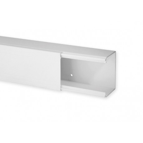 Goulotte de distribution TA-E 80x60mm - Barre de 2m - 1 compartiment - Blanc