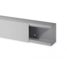 Goulotte de distribution TA-E 100x60mm - Barre de 2m - 1 compartiment - Gris