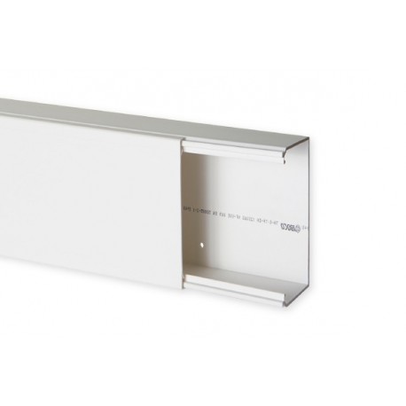 Goulotte de distribution TA-E 120x60mm - Barre de 2m - 1 compartiment - Blanc