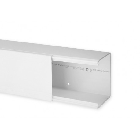 Goulotte de distribution TA-E 120x80mm - Barre de 2m - 1 compartiment - Blanc