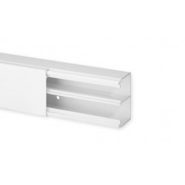 Goulotte de distribution TA-S 60x40mm - Barre de 2m - 2 compartiments - Blanc