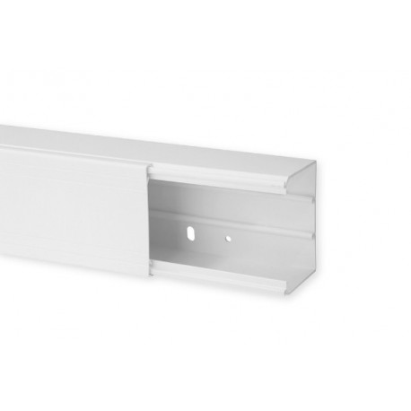 Goulotte de distribution TA-G 80x60mm - Barre de 2m - 1 compartiment - Blanc
