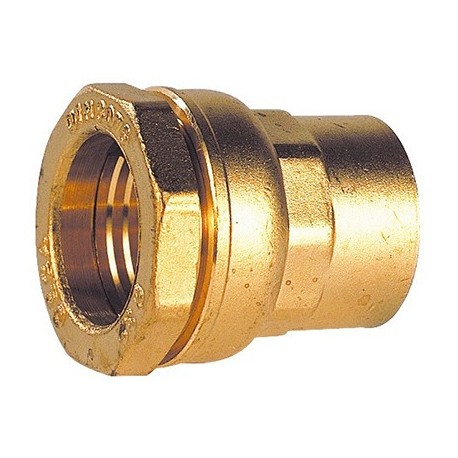 Raccord laiton droit femelle 3/4” pour PE - D: 25mm