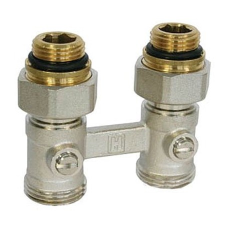 Répartiteur en H Vérafix-VKE pour radiateur 1/2” taraudé - Equerre