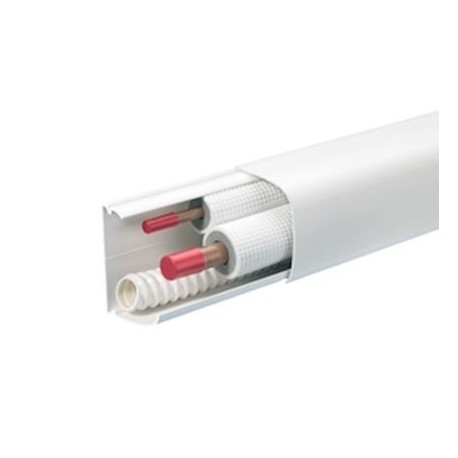 Conduit pour la climatisation CND 65x50mm - Barre de 2m - 1 compartiment - Blanc