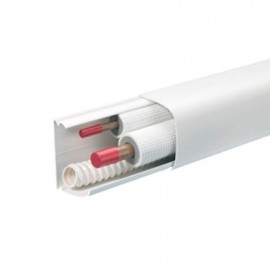 Conduit pour la climatisation CND 90x60mm - Barre de 2m - 1 compartiment - Blanc