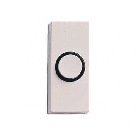 Bouton poussoir Sesame - Filaire - Rectangulaire - Blanc