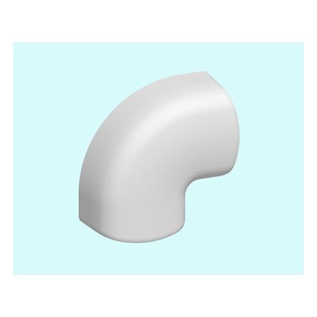 Angle plat CAP - Pour conduit de climatisation 120x75mm - Blanc