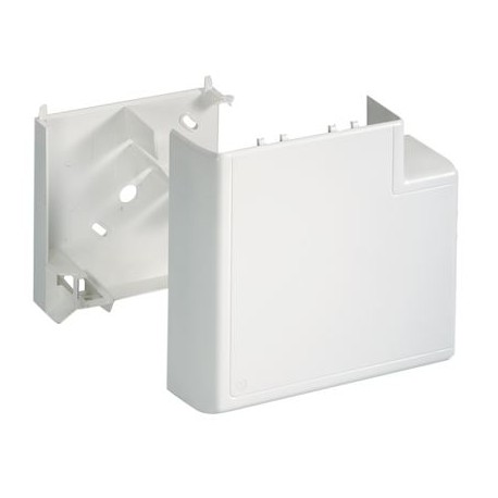 Angle plat avec fond NPAN-F - Pour goulotte TerCia 164x55mm - Blanc