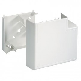 Angle plat avec fond NPAN-F - Pour goulotte TerCia 200x55mm - Blanc
