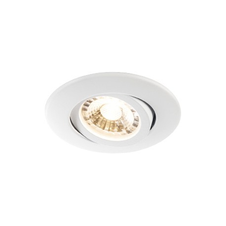 Spot LED encastré Easy-Install Slim LED - 6W - 2700K - Rond - Blanc -