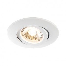 Spot encastré Easy-Install QPAR51 orientable - 20W - Rond - Blanc mat - Sans ampoule