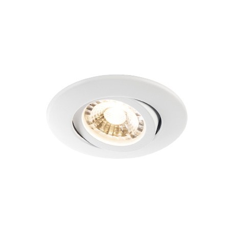 Spot encastré Easy-Install QPAR51 orientable - 20W - Rond - Blanc mat - Sans ampoule