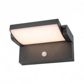 Applique murale orientable LED - Gris anthracite - 12W - 3000K - IP54 - Non dimmable - Avec ampoule