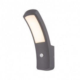 Applique murale LED - Gris anthracite - 12W - 3000K - IP54 - Non dimmable - Avec ampoule