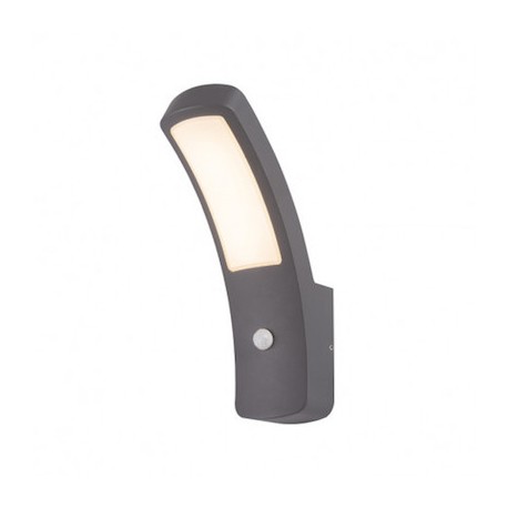 Applique murale LED - Gris anthracite - 12W - 3000K - IP54 - Non dimmable - Avec ampoule
