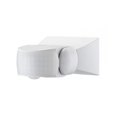 Détecteur de mouvement IR saillie - Orientable - 180/360° - Infrarouge et crépusculaire - Blanc