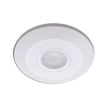 Détecteur de mouvement IR saillie - 1000W - 360° - Infrarouge et crépusculaire - Blanc