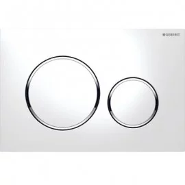 Plaque de déclenchement - Sigma 20 - Blanc et chrome brillant