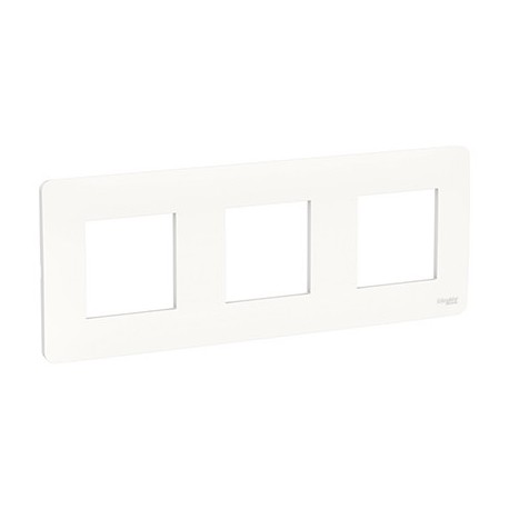 Plaque Unica Studio - Blanc - 3x2 modules - 3 postes